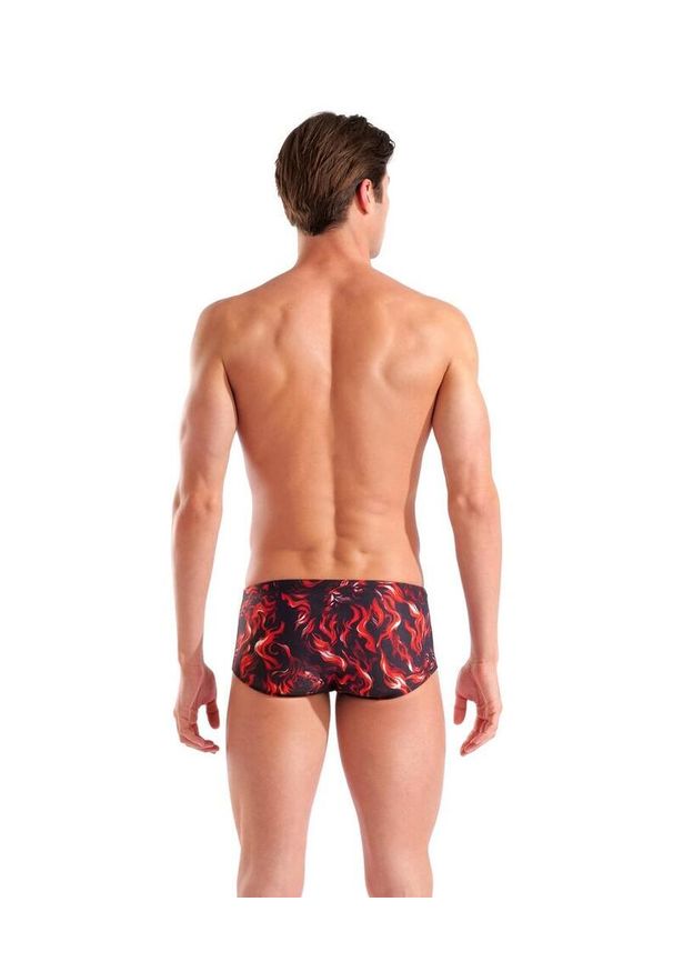 Szorty kąpielowe męskie Arena Graphic Swim Low Waist Short. Kolor: czerwony, wielokolorowy, czarny. Materiał: materiał
