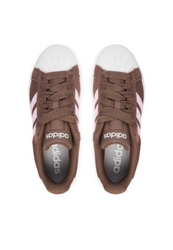 Adidas - adidas Sneakersy Streettalk Bold Shoes KJ9946 Brązowy. Kolor: brązowy. Materiał: skóra, zamsz