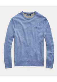 Ralph Lauren - RALPH LAUREN - Niebieski sweter z wełny merino. Typ kołnierza: polo. Kolor: niebieski. Materiał: wełna. Długość rękawa: długi rękaw. Długość: długie. Wzór: haft. Styl: klasyczny #4