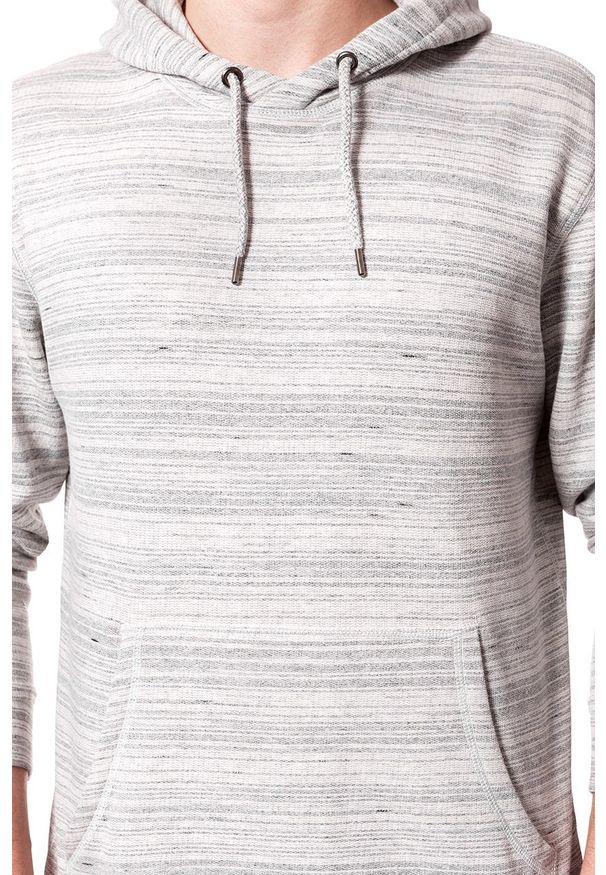 Lee - BLUZA MĘSKA LEE HOODIE GREY MELE L81XHH37. Wzór: paski