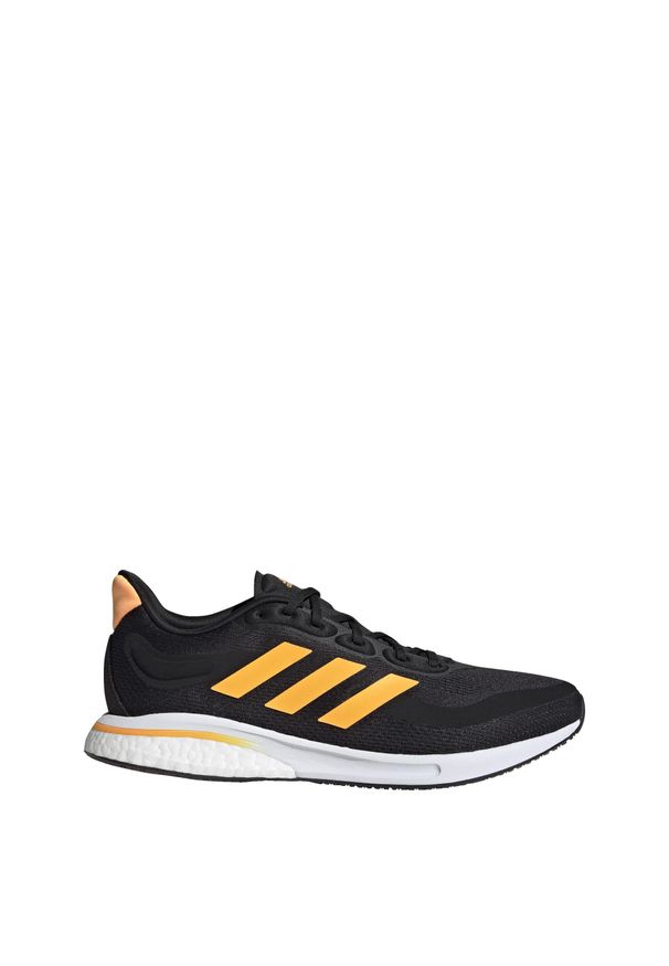 Adidas - Trampki adidas Supernova M, Czarny, Mężczyźni. Kolor: czarny, pomarańczowy, wielokolorowy. Materiał: materiał