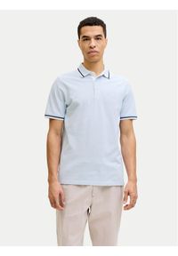 Jack & Jones Polo Paulos 12136668 Niebieski jasny Regular Fit. Typ kołnierza: polo. Kolor: niebieski. Materiał: bawełna #1