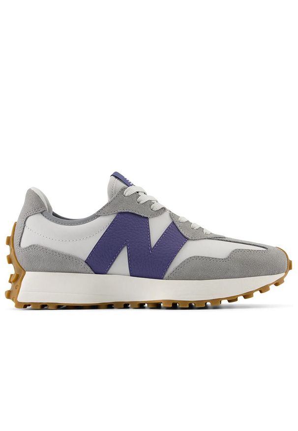 Buty New Balance WS327NKB - szare. Zapięcie: sznurówki. Kolor: szary. Materiał: skóra, guma, zamsz. Szerokość cholewki: normalna