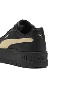 Puma - Damskie skórzane sneakersy PUMA Karmen II. Kolor: czarny, szary, wielokolorowy, beżowy. Materiał: skóra. Obcas: na platformie