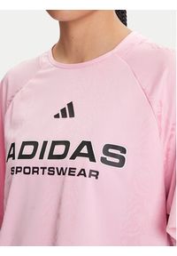 Adidas - adidas T-Shirt Tiro x Common Goal Jacquard JL9213 Różowy Loose Fit. Kolor: różowy. Materiał: syntetyk #4