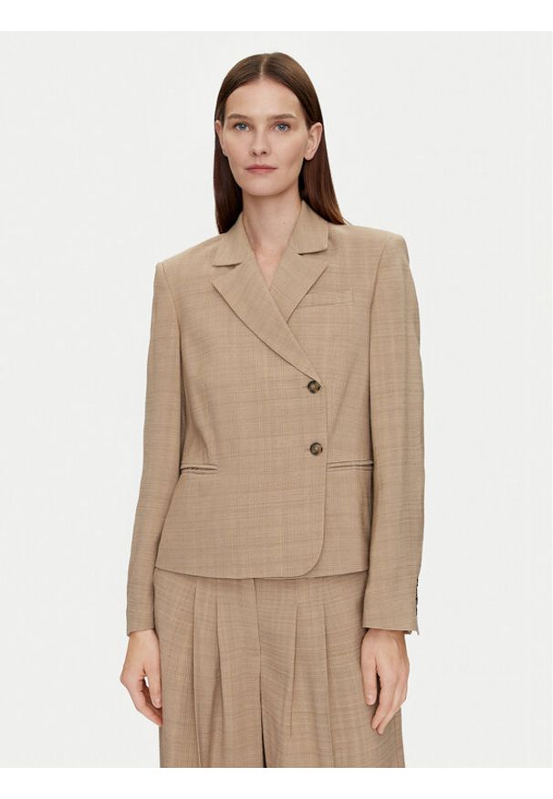 Herskind Marynarka Pli 5123110 Beżowy Regular Fit. Kolor: beżowy. Materiał: wiskoza