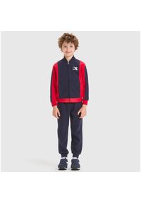 Diadora - Zestaw dresowy chłopięcy DIADORA JB.TRACKSUIT FZ HOOPLA. Kolor: niebieski. Materiał: dresówka