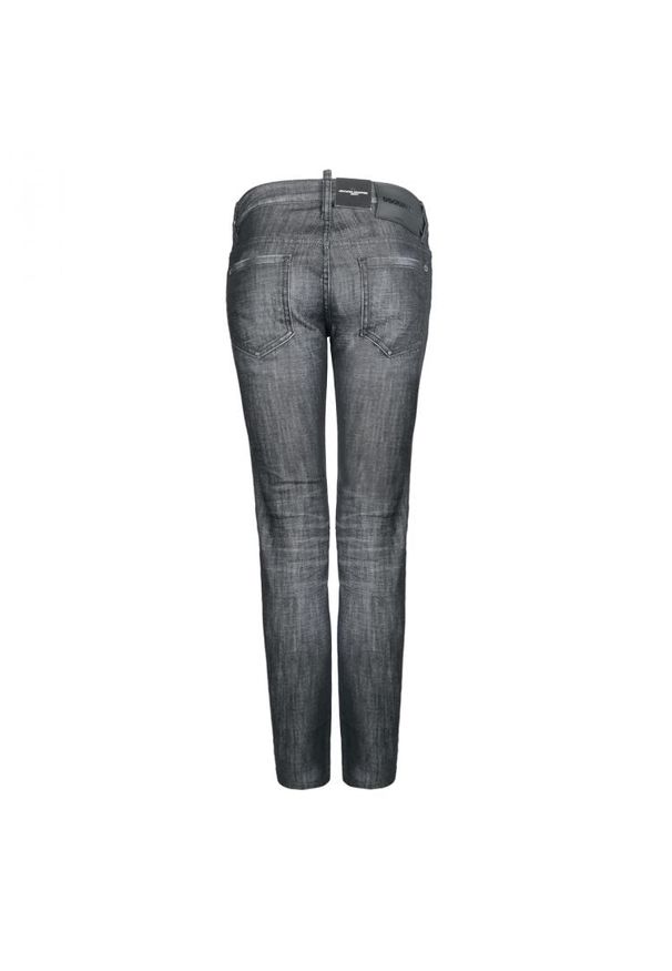 DSQUARED2 - Dsquared2 Jeansy "Jennifer" | S75LB0058 | Kobieta | Czarny. Okazja: na co dzień. Stan: obniżony. Kolor: czarny. Wzór: aplikacja. Styl: elegancki, casual