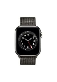 APPLE Watch 6 Cellular 44mm (Grafitowy z bransoletą mediolańską w kolorze grafitowym). Rodzaj zegarka: smartwatch. Kolor: szary. Materiał: poliester, nylon, guma, materiał. Styl: wakacyjny #2