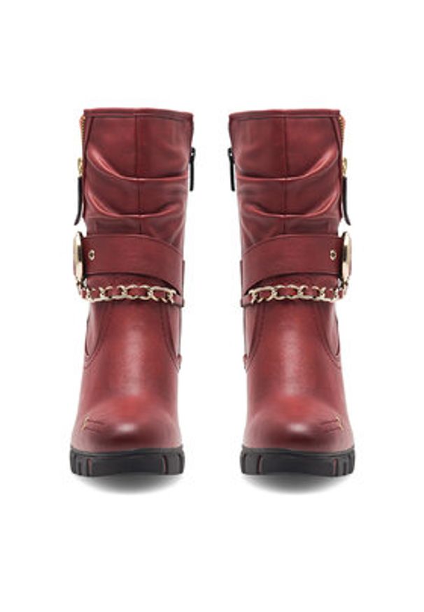 Mustang Botki 1363-505 Czerwony. Kolor: czerwony. Materiał: materiał