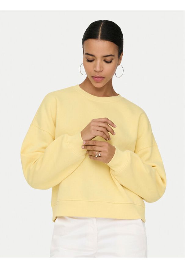 only - ONLY Bluza Best 15338727 Żółty Regular Fit. Kolor: żółty. Materiał: bawełna