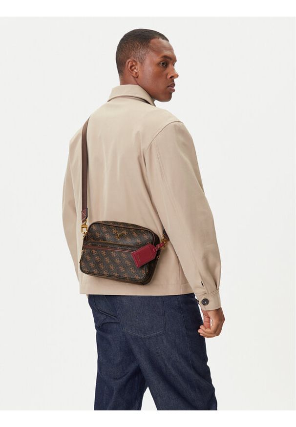 Guess Saszetka HMMILO P5422 Brązowy. Kolor: brązowy. Materiał: skóra