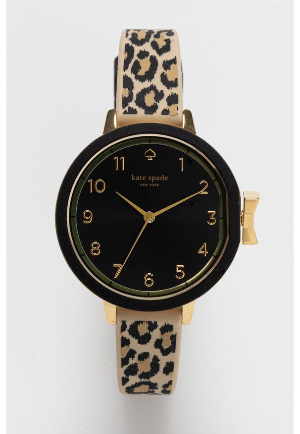 Kate Spade - Zegarek. Kolor: brązowy. Materiał: tworzywo sztuczne, materiał
