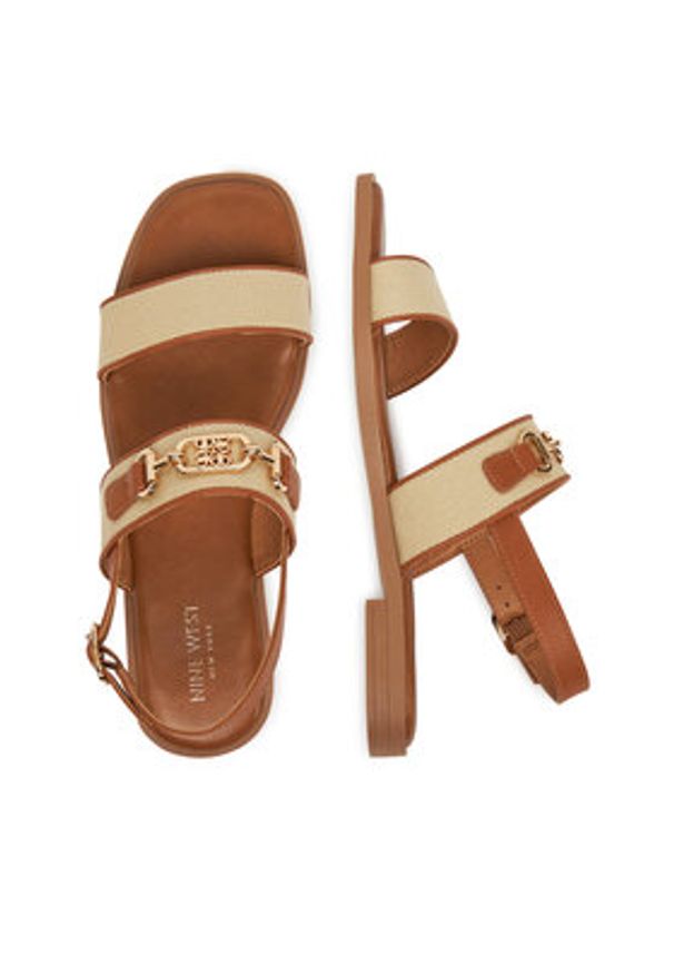 Nine West Sandały 678322-CCC Beżowy. Kolor: beżowy. Materiał: materiał