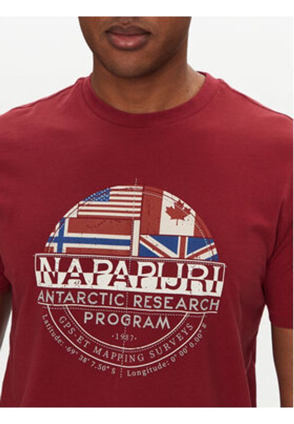 Napapijri T-Shirt S-Turin NP0A4HQG Czerwony Regular Fit. Kolor: czerwony. Materiał: bawełna