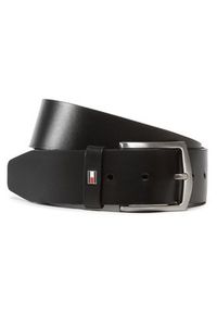 TOMMY HILFIGER - Tommy Hilfiger Pasek Męski New Denton Belt 4.0 E367863162 Czarny. Kolor: czarny. Materiał: skóra