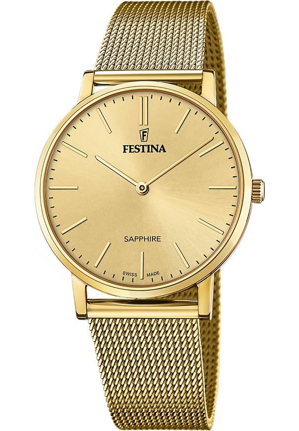Zegarek Festina Zegarek męski Festina F20022-2 złoty. Kolor: złoty