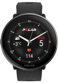 POLAR - Zegarek sportowy Polar Smartwatch męski Polar 725882064925 czarny pasek. Rodzaj zegarka: smartwatch. Kolor: czarny. Materiał: polar. Styl: sportowy