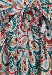 Born2be - Czerwono-Niebieska Spódnica Maxi z Wiskozy z Gumką w Pasie w Kwiaty Maizla. Okazja: na co dzień. Kolor: czerwony. Materiał: wiskoza. Wzór: kwiaty. Styl: casual #5