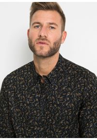 bonprix - Koszula z długim rękawem, z czystej bawełny. Kolor: czarny. Materiał: bawełna. Długość rękawa: długi rękaw. Długość: długie. Wzór: nadruk. Styl: elegancki #3