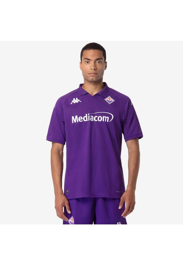 Kappa - Koszulka domowa Fiorentina 2024/25. Kolor: wielokolorowy, niebieski, fioletowy. Materiał: tkanina. Sport: piłka nożna