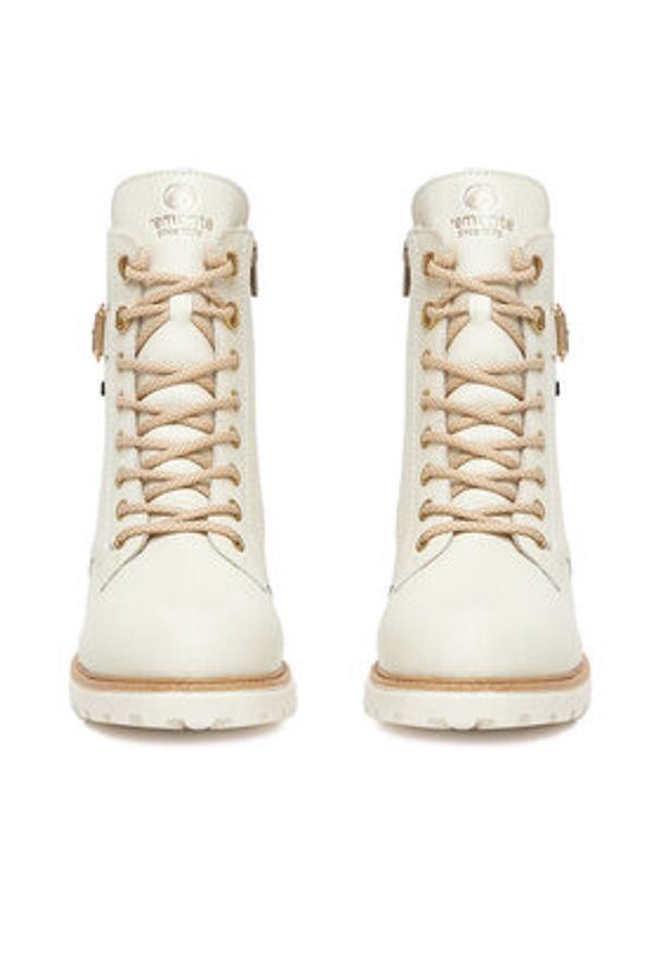 Remonte Trzewiki CEO-D8475-80 Écru. Kolor: kremowy. Materiał: skóra