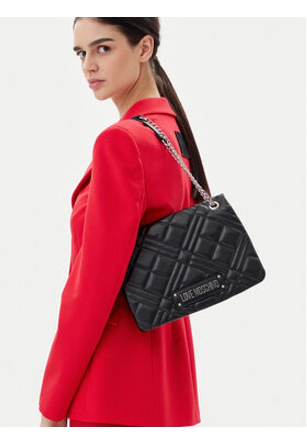 Love Moschino - LOVE MOSCHINO Torebka JC4153PP1MLA000B Czarny. Kolor: czarny. Materiał: skórzane