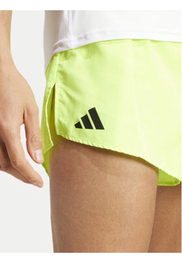 Adidas - adidas Szorty sportowe Adizero Essentials JF3492 Zielony Slim Fit. Kolor: zielony. Materiał: syntetyk