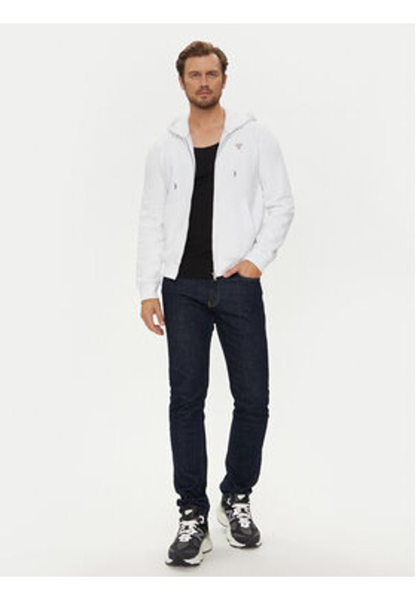 Guess Jeans Bluza M4YQ28 K9V31 Biały Regular Fit. Kolor: biały. Materiał: bawełna