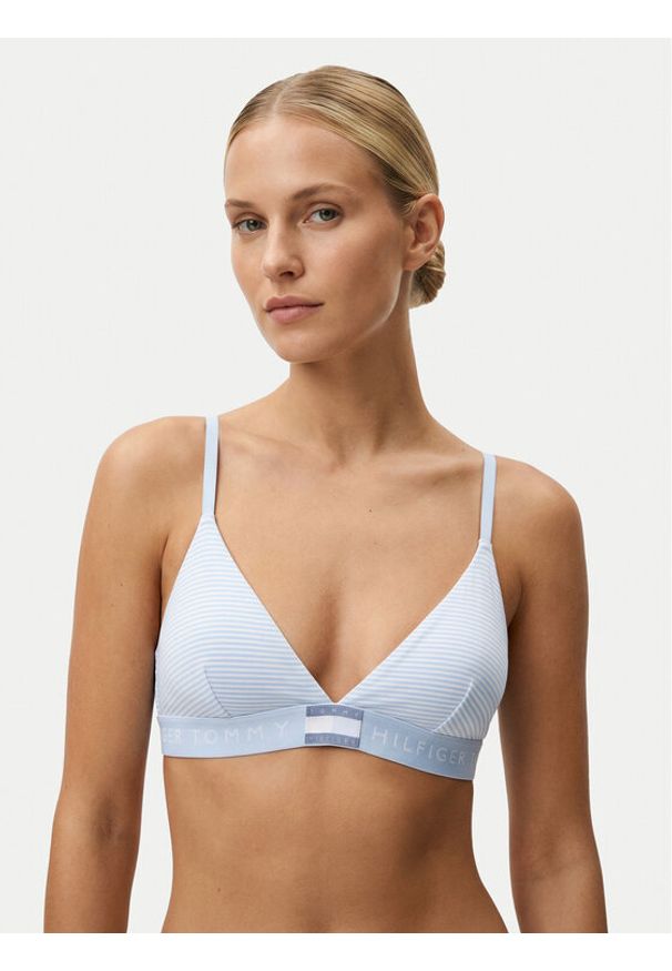 TOMMY HILFIGER - Tommy Hilfiger Biustonosz braletka UW0UW06580 Niebieski jasny. Kolor: niebieski. Materiał: bawełna