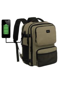 Plecak podróżny Himawari 2301-04 zielony. Kolor: zielony. Materiał: tkanina, poliester. Styl: casual, elegancki