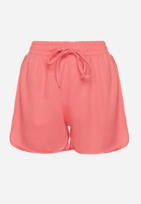 Born2be - Różowe Szorty z Gumką w Pasie i Ozdobnym Sznurkiem Milarisa. Okazja: na co dzień. Kolor: różowy. Styl: klasyczny, elegancki, casual #6
