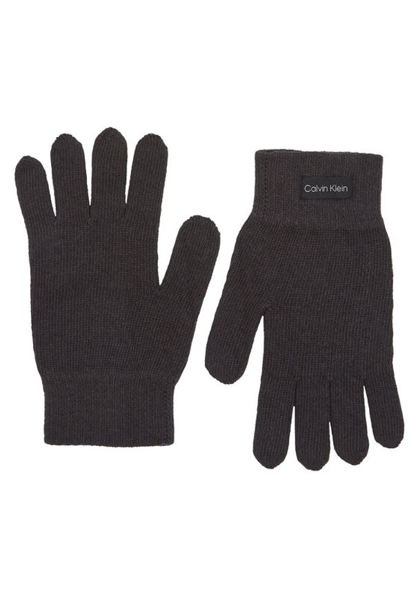 Calvin Klein Rękawiczki Damskie Essential Knit Gloves K60K611167 Czarny. Kolor: czarny. Materiał: syntetyk