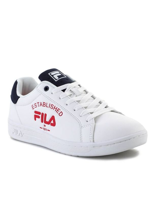 Buty Fila Crosscourt 2 Nt Logo M FFM0195-53032 białe. Okazja: na co dzień. Zapięcie: sznurówki. Kolor: biały. Materiał: guma, syntetyk