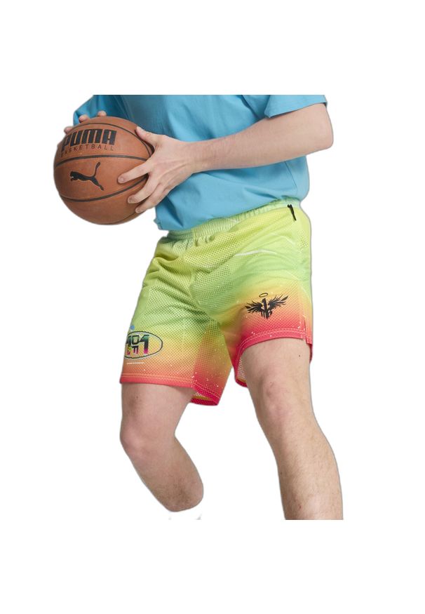 Szorty Puma Melo 1Love. Kolor: żółty. Sport: koszykówka