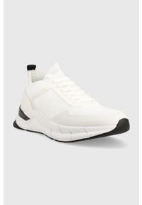 Calvin Klein sneakersy LOW TOP LACE UP MIX kolor biały. Kolor: biały. Materiał: materiał, włókno, guma #3