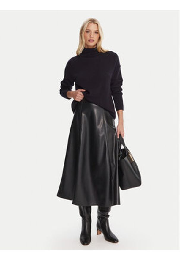 Marella Golf Biro 2525366122 Granatowy Regular Fit. Typ kołnierza: golf. Kolor: niebieski. Materiał: wełna