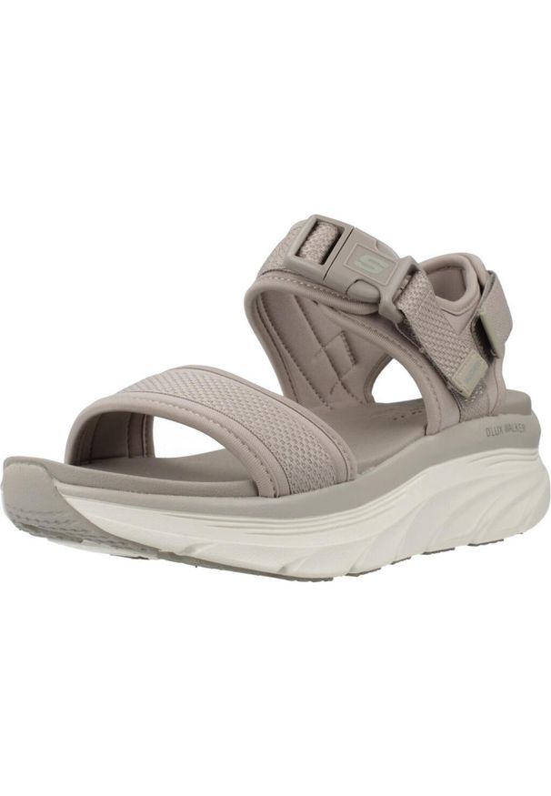 skechers - Sandały Skechers Model Dlux Walker Kolor Brązowy. Kolor: brązowy. Materiał: tkanina. Sezon: lato