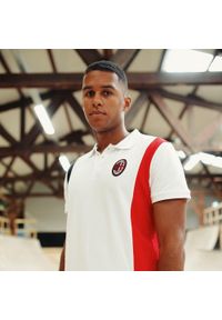 AC MILAN - Koszulka polo męska AC Milan. Typ kołnierza: polo. Kolor: biały. Materiał: bawełna. Sport: piłka nożna #1