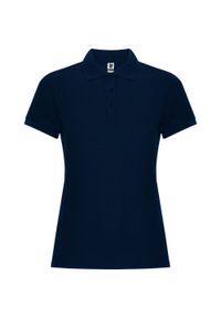 ROLY - Damska Koszulka Polo Pegaso Premium Z Krótkim Rękawem. Typ kołnierza: polo. Kolor: niebieski. Długość rękawa: krótki rękaw. Długość: krótkie