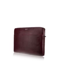 Skórzany pokrowiec na laptopa 13 cali Solier SA24 Bordowy. Kolor: czerwony. Materiał: skóra. Styl: elegancki