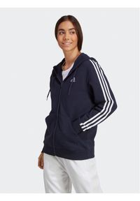 Adidas - adidas Bluza Essentials 3-Stripes IC9918 Granatowy Regular Fit. Kolor: niebieski. Materiał: bawełna