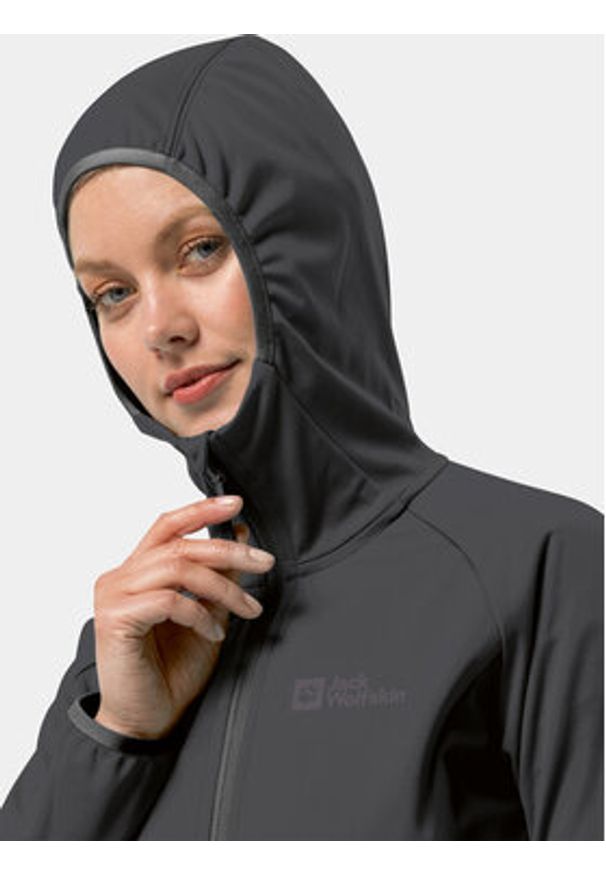 Jack Wolfskin Kurtka softshell Go Hike Softshell 1306862 Czarny Regular Fit. Kolor: czarny. Materiał: syntetyk