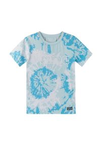 Reima t-shirt dziecięcy Vauhdikas wzorzysty. Okazja: na co dzień. Kolor: niebieski. Materiał: dzianina, materiał. Styl: casual