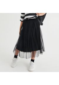 Reserved - Plisowana spódnica - Czarny. Kolor: czarny #1