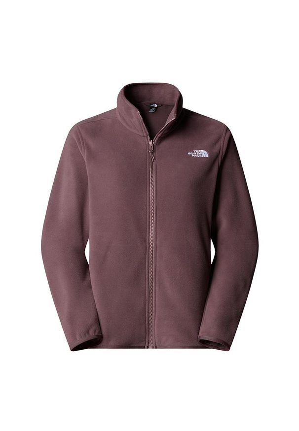Bluza damska The North Face 100 Glacier Full-Zip Fleece 0A8D2FBQ71 - bordowa. Kolor: czerwony. Materiał: dzianina, poliester, polar. Styl: klasyczny. Sport: narciarstwo
