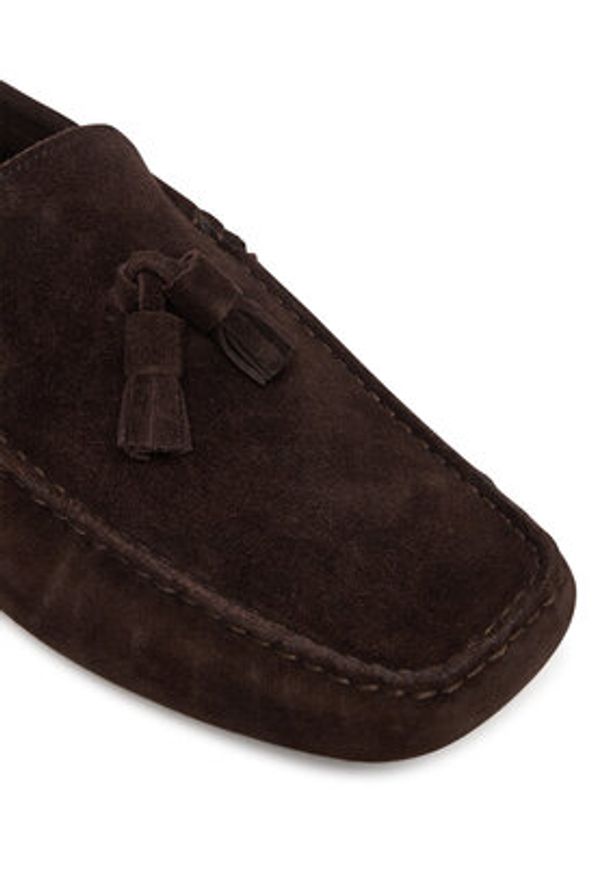 Calvin Klein Mokasyny Driver Tassels Su HM0HM02028 Brązowy. Kolor: brązowy. Materiał: zamsz, skóra