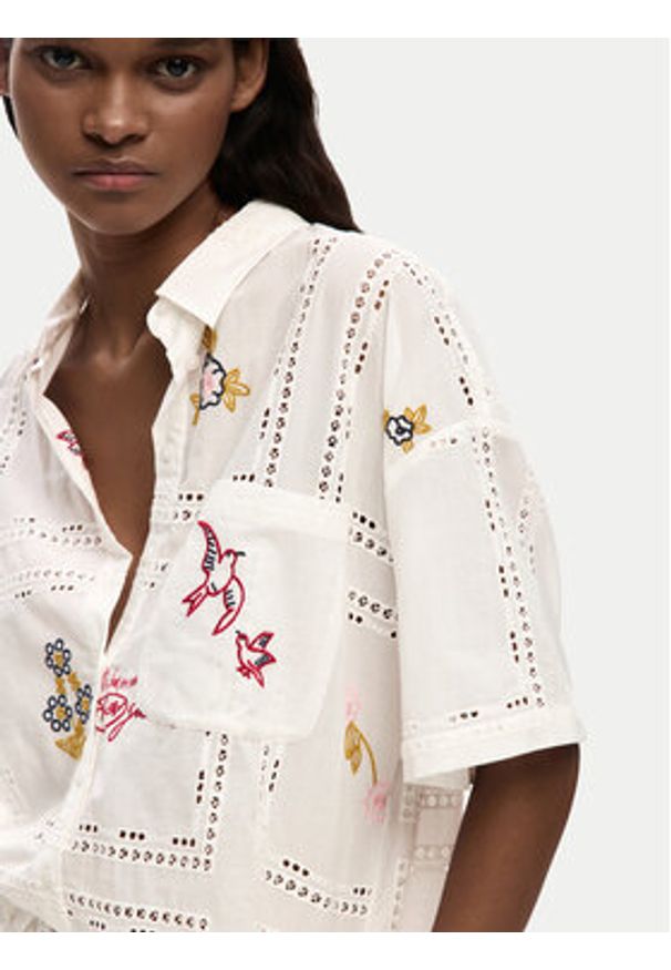 Desigual Koszula Martin 26SWCW30 Biały Regular Fit. Kolor: biały. Materiał: bawełna