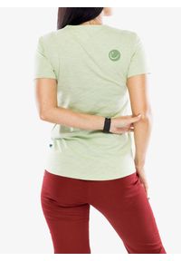 EDELRID - Koszulka bawełniana damska Edelrid Highball T-Shirt V. Kolor: zielony. Materiał: bawełna