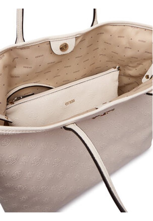 Guess Torebka Victtoria HWPD95 14290 Kremowy. Kolor: kremowy. Materiał: skórzane